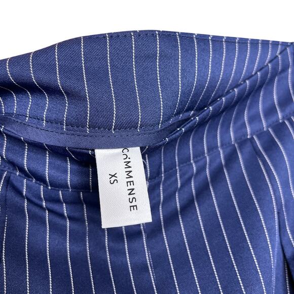 Commense Navy Pinstripe Trouser Dress Pants - Picture 4 of 7